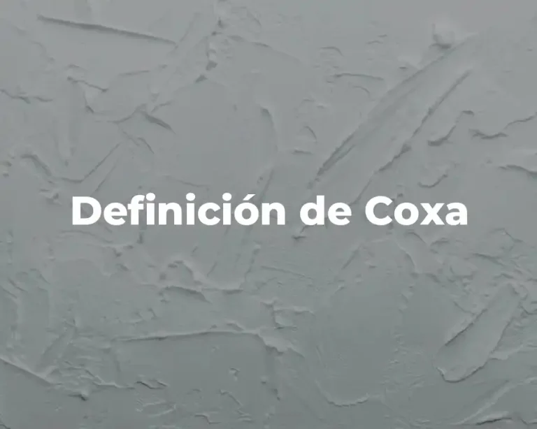 Definición de Coxa