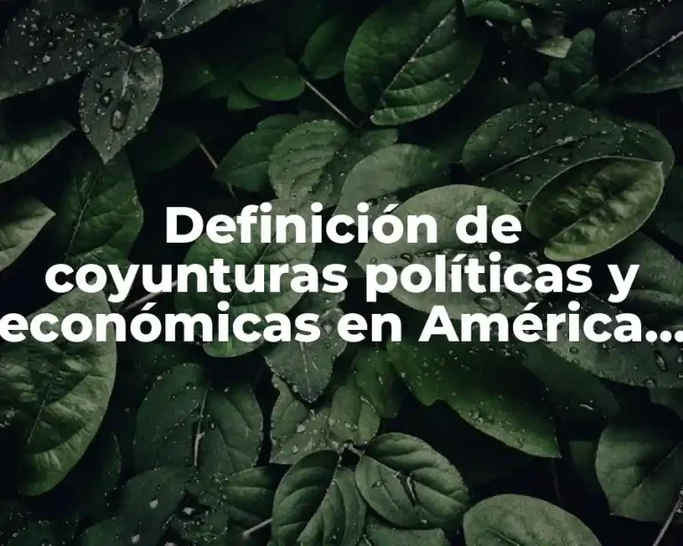 Definición de coyunturas políticas y económicas en América Latina