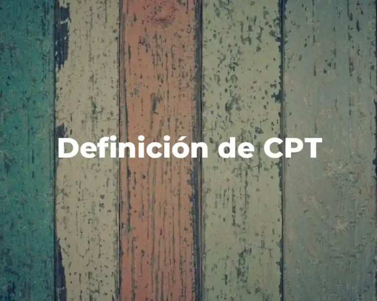 Definición de CPT