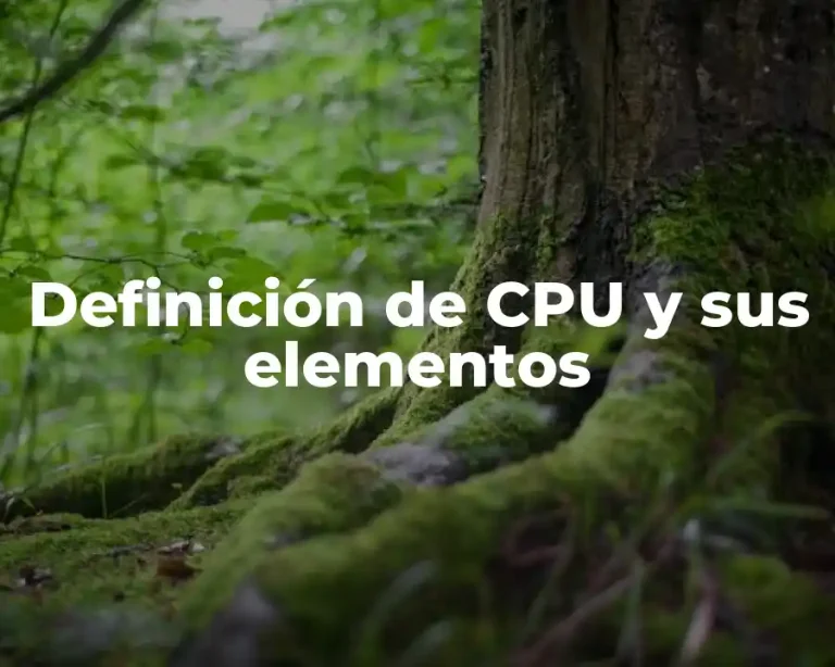 Definición de CPU y sus elementos