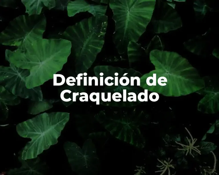 Definición de Craquelado