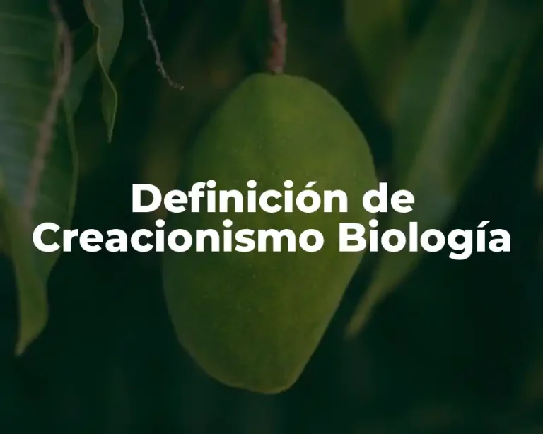 Definición de Creacionismo Biología