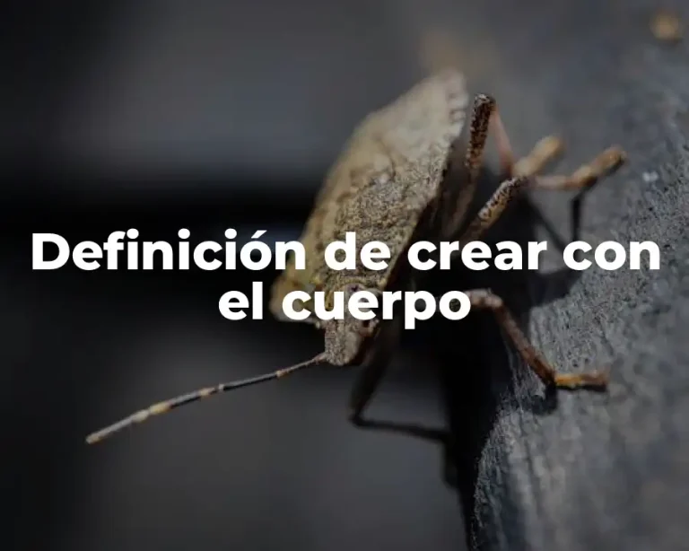 Definición de crear con el cuerpo