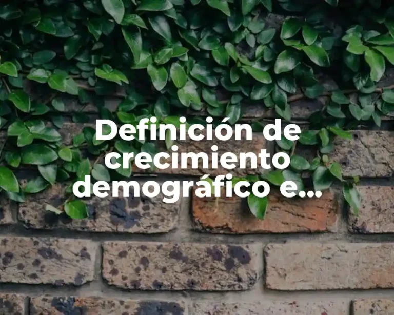 Definición de crecimiento demográfico e industrialización