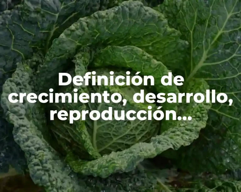 Definición de crecimiento, desarrollo, reproducción, adaptación y relación
