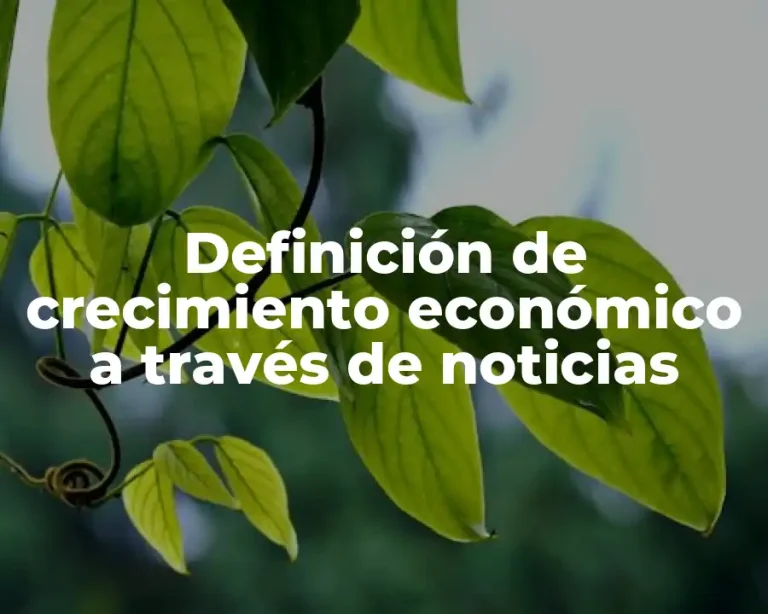 Definición de crecimiento económico a través de noticias