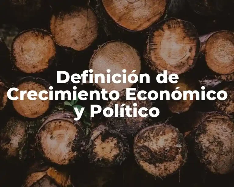 Definición de Crecimiento Económico y Político