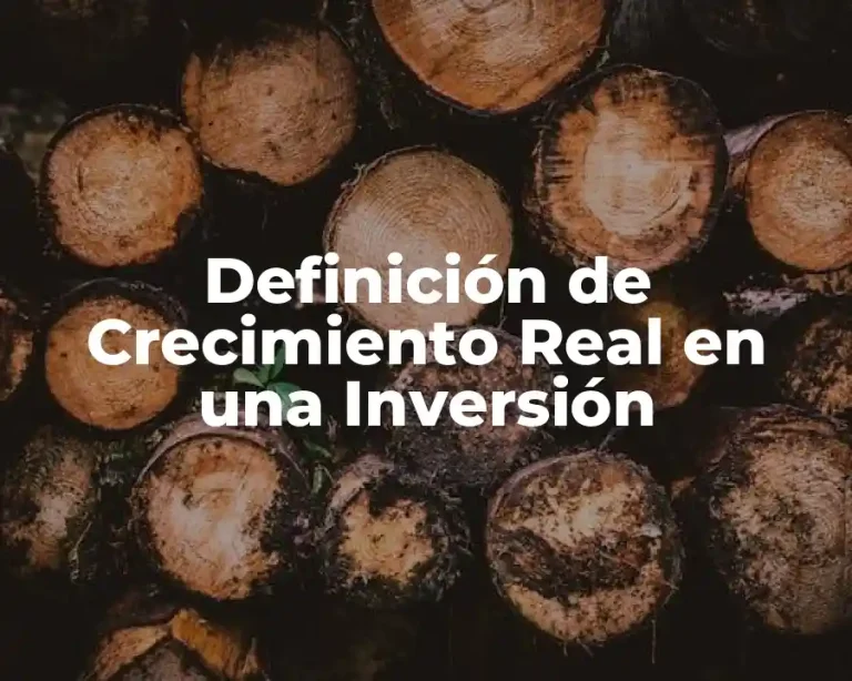 Definición de Crecimiento Real en una Inversión