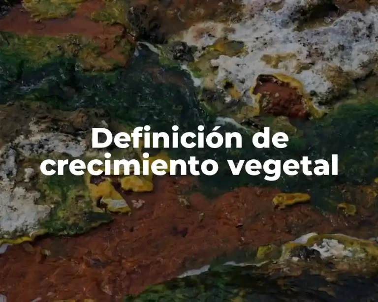Definición de crecimiento vegetal