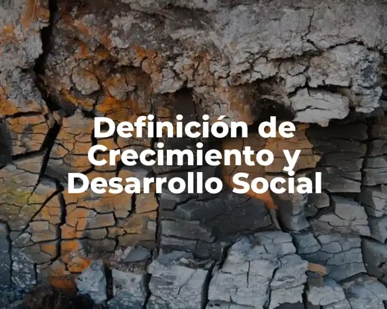Definición de Crecimiento y Desarrollo Social