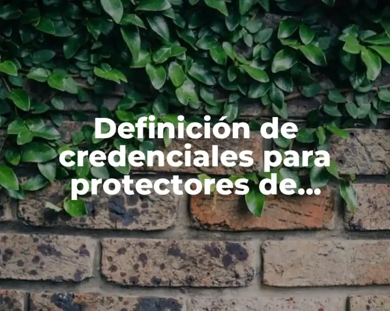 Definición de credenciales para protectores de animales