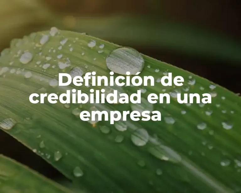 Definición de credibilidad en una empresa