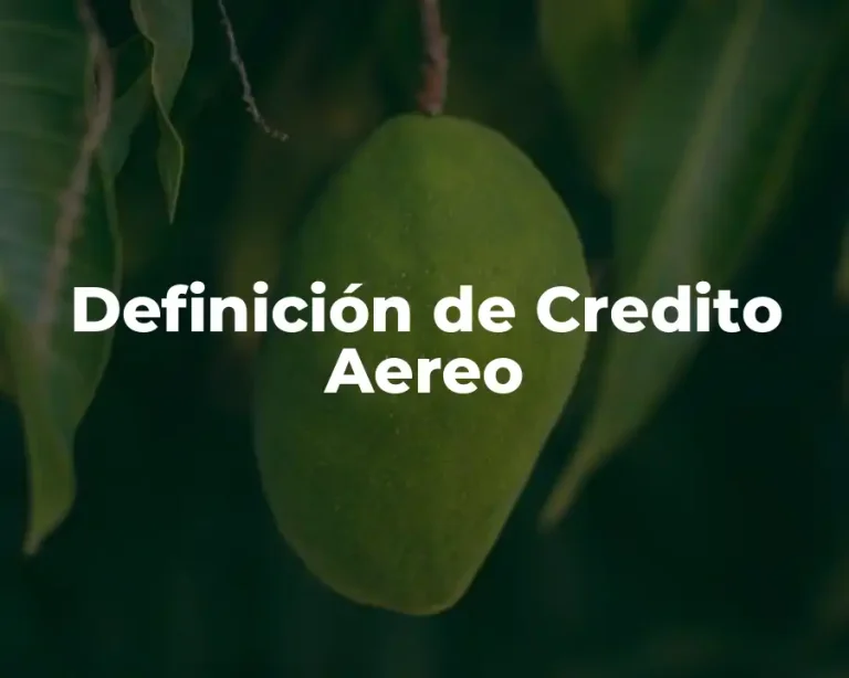 Definición de Credito Aereo