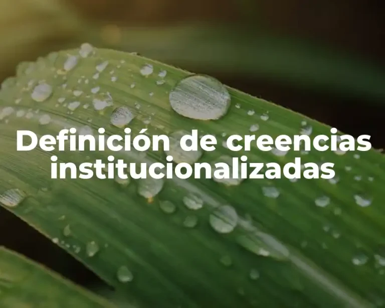 Definición de creencias institucionalizadas