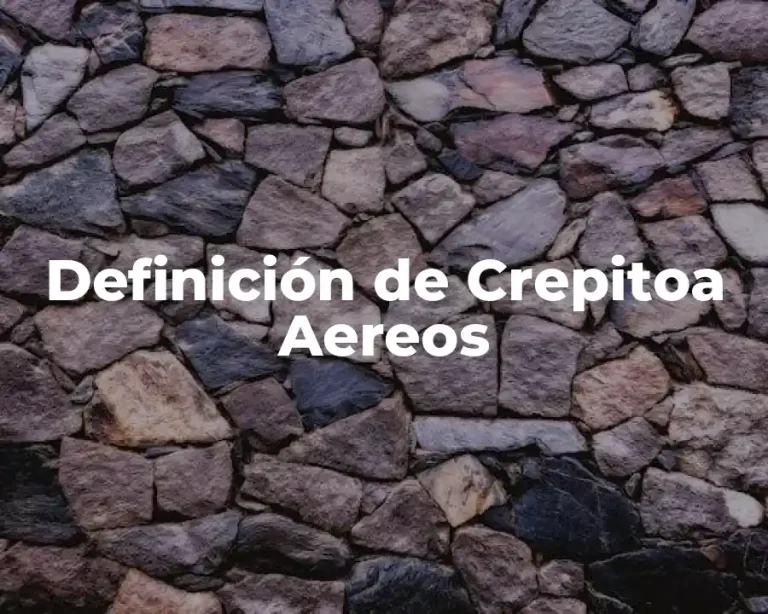 Definición de Crepitoa Aereos