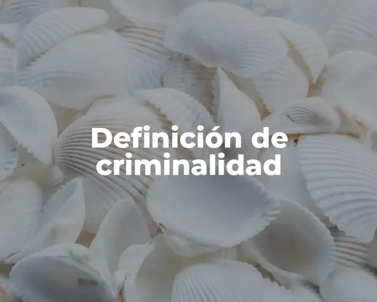 Definición de criminalidad