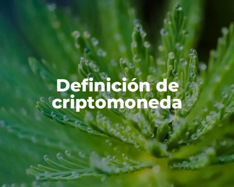 Definición de criptomoneda