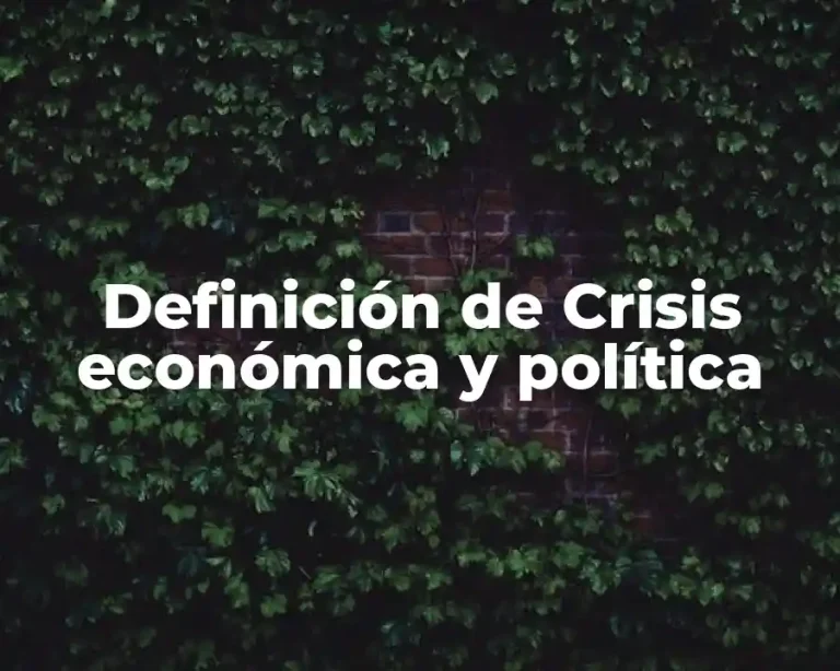 Definición de Crisis económica y política