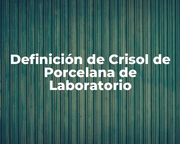 Definición de Crisol de Porcelana de Laboratorio