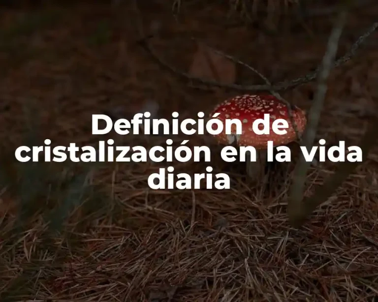 Definición de cristalización en la vida diaria