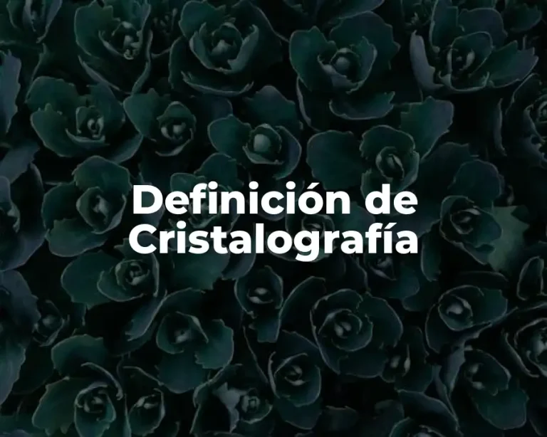 Definición de Cristalografía