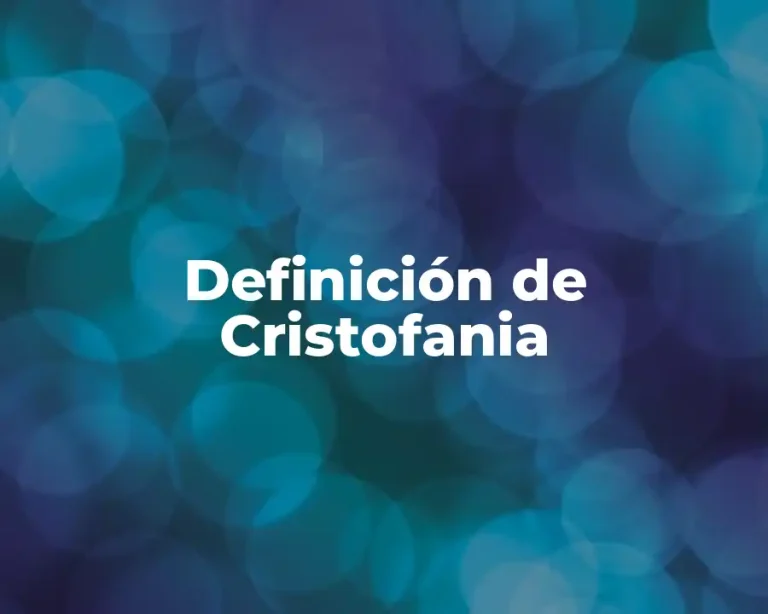 Definición de Cristofania