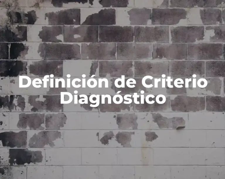 Definición de Criterio Diagnóstico
