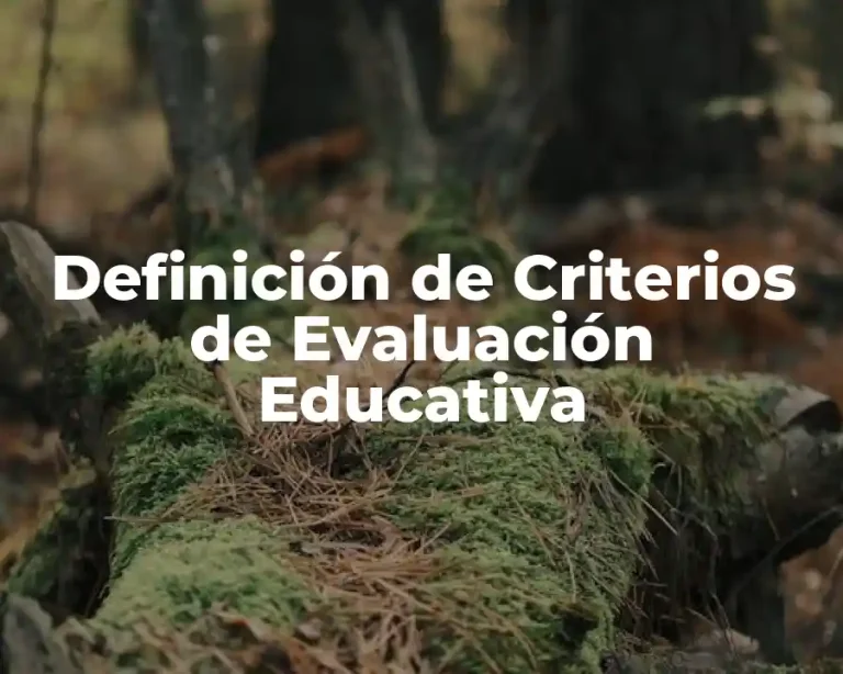 Definición de Criterios de Evaluación Educativa
