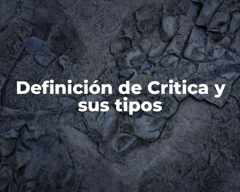 Definición de Critica y sus tipos