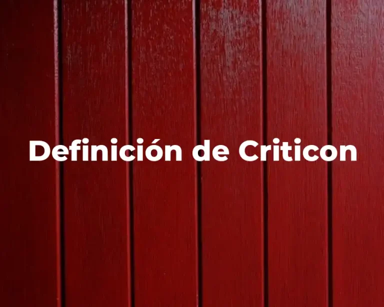Definición de Criticon