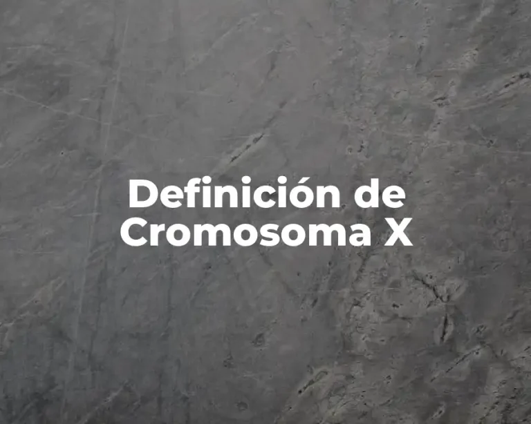 Definición de Cromosoma X