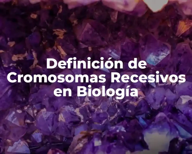 Definición de Cromosomas Recesivos en Biología
