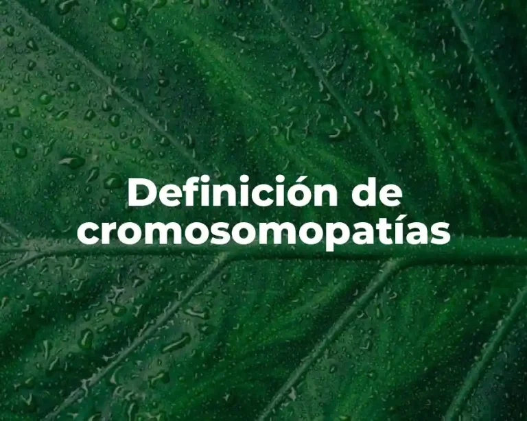 Definición de cromosomopatías