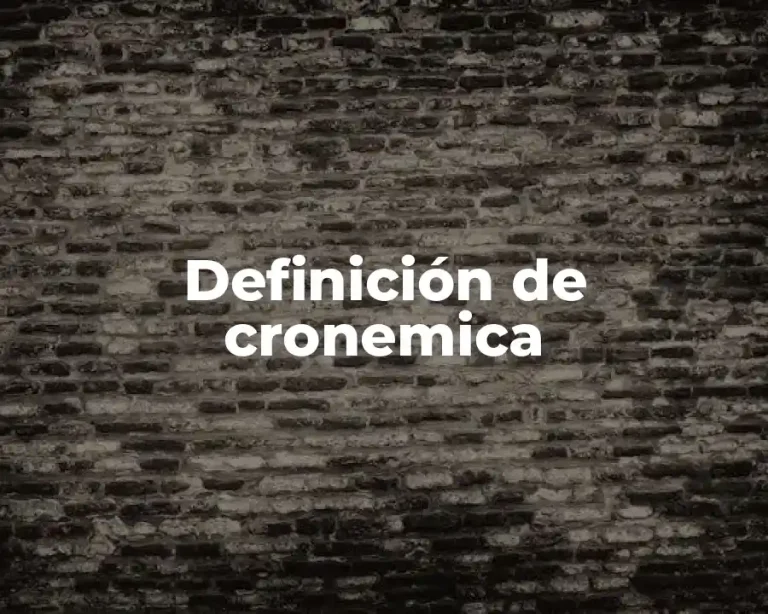 Definición de cronemica