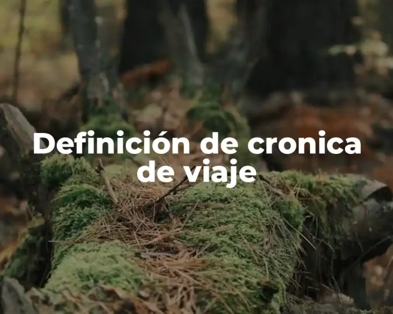 Definición de cronica de viaje