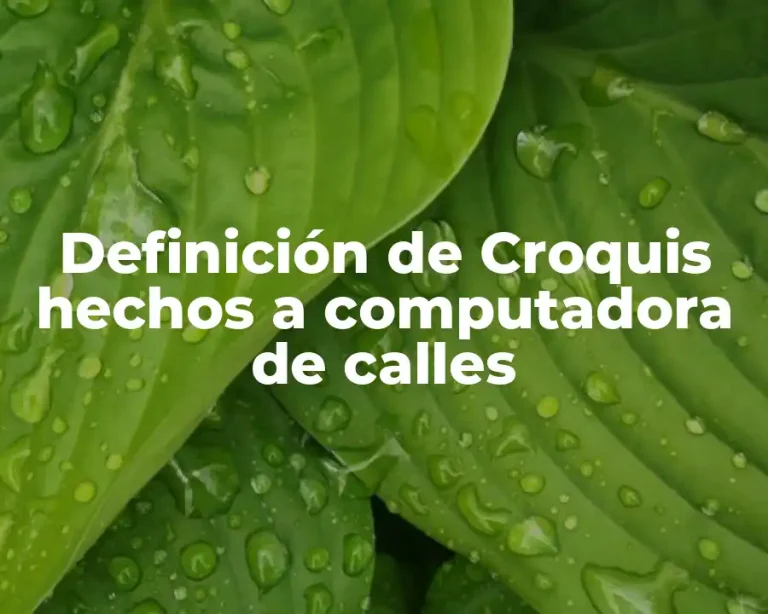 Definición de Croquis hechos a computadora de calles