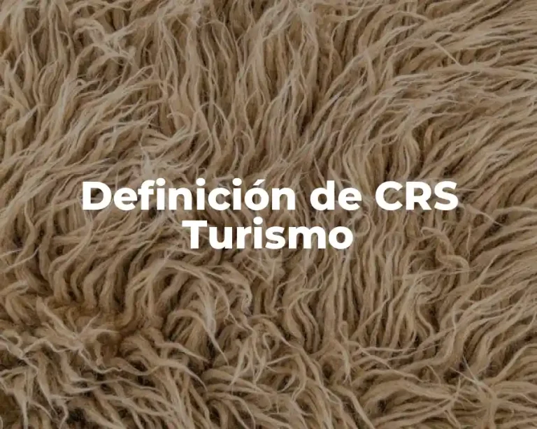 Definición de CRS Turismo