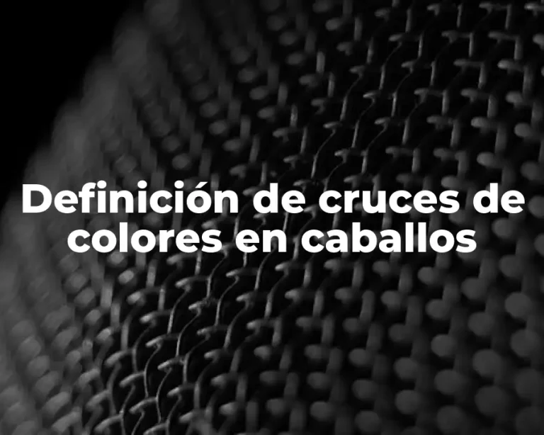 Definición de cruces de colores en caballos