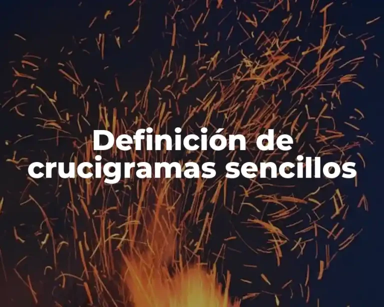 Definición de crucigramas sencillos