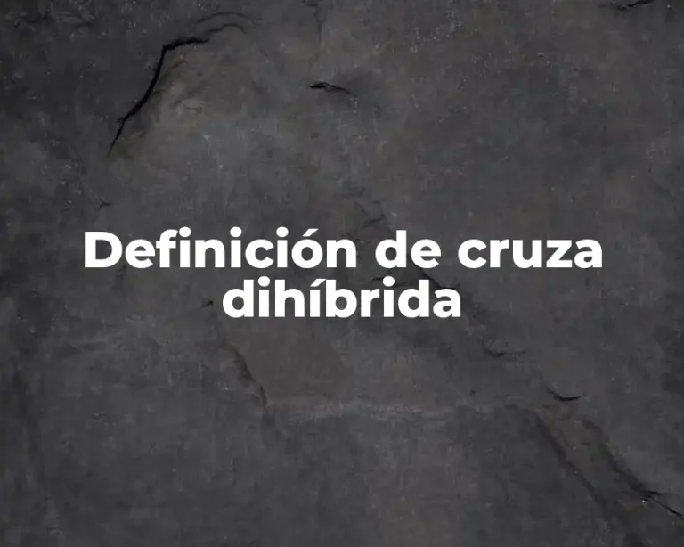 Definición de cruza dihíbrida