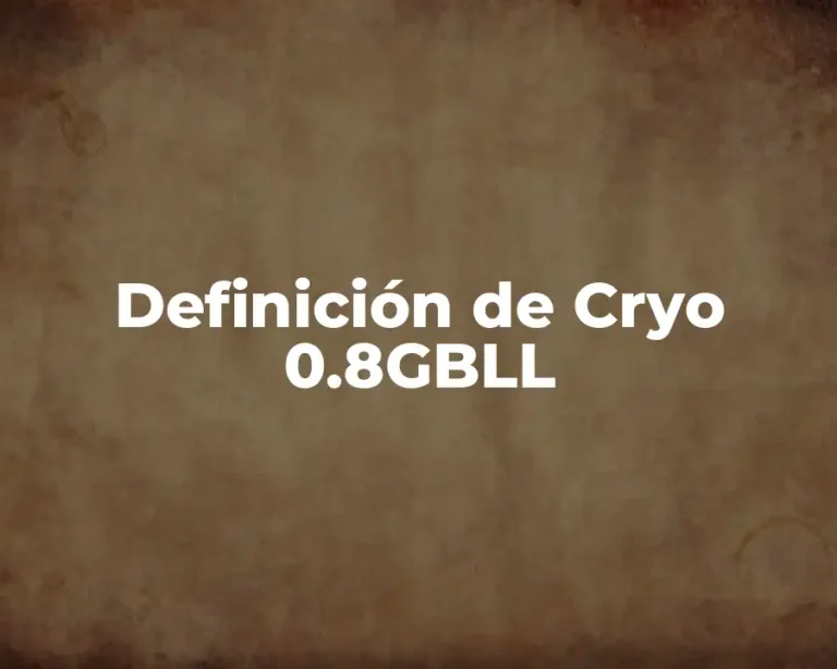 Definición de Cryo 0.8GBLL