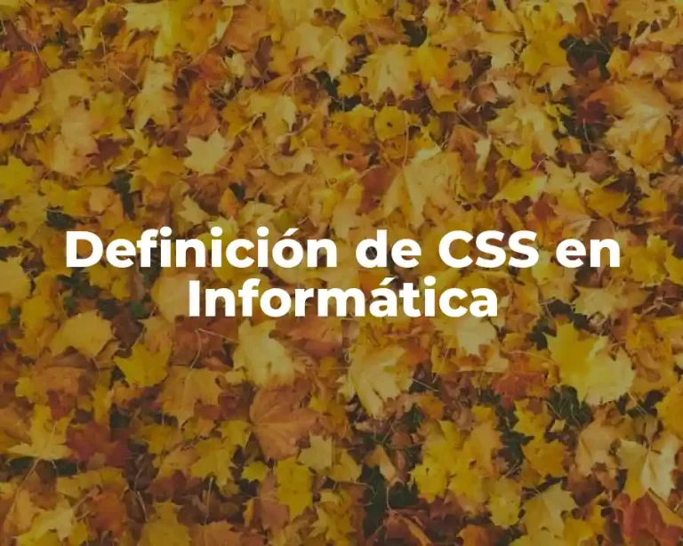 Definición de CSS en Informática