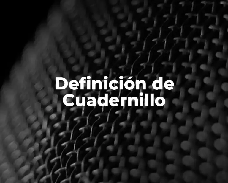 Definición de Cuadernillo