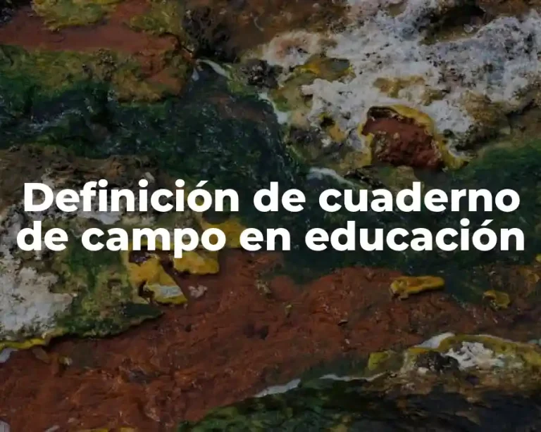 Definición de cuaderno de campo en educación