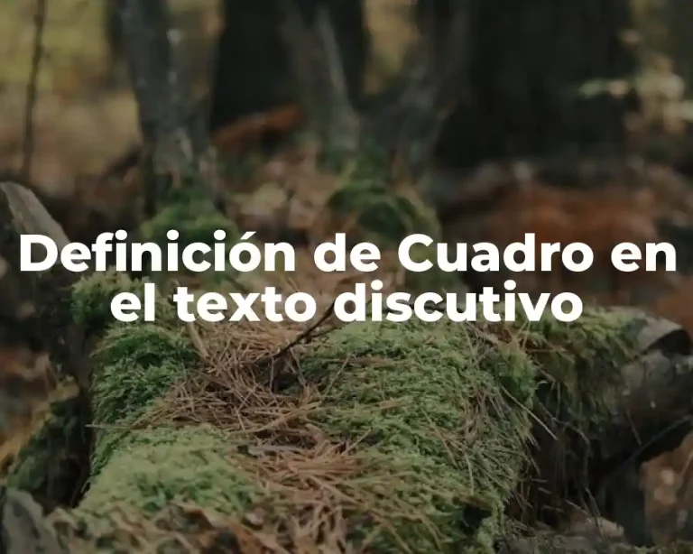 Definición de Cuadro en el texto discutivo