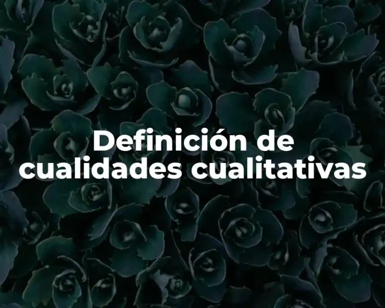 Definición de cualidades cualitativas