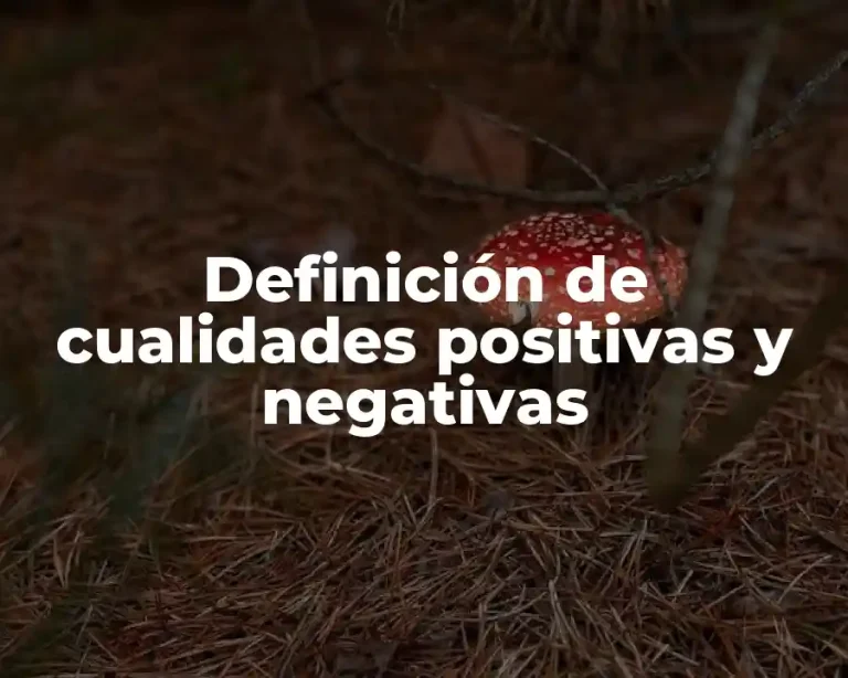 Definición de cualidades positivas y negativas