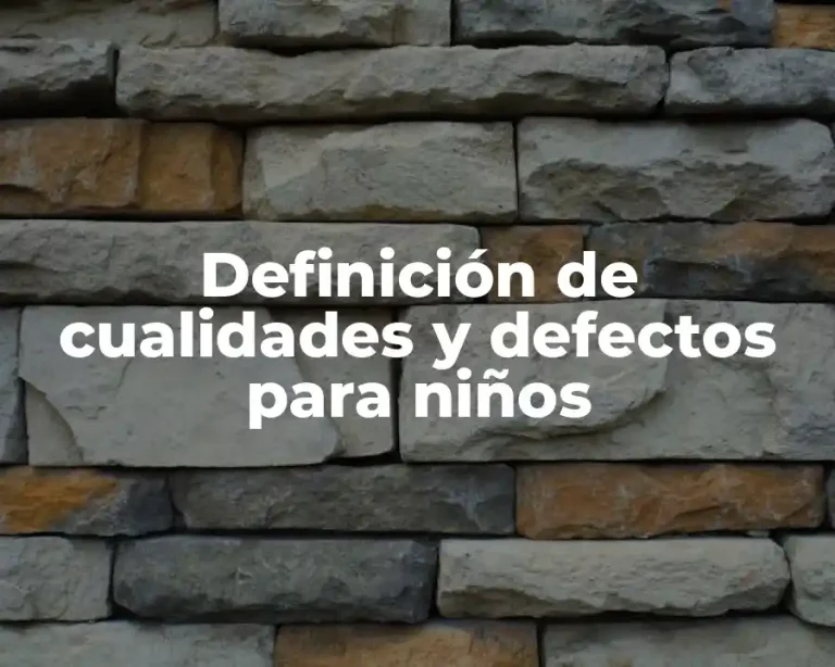Definición de cualidades y defectos para niños