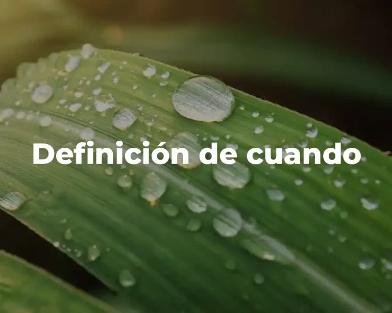 Definición de cuando