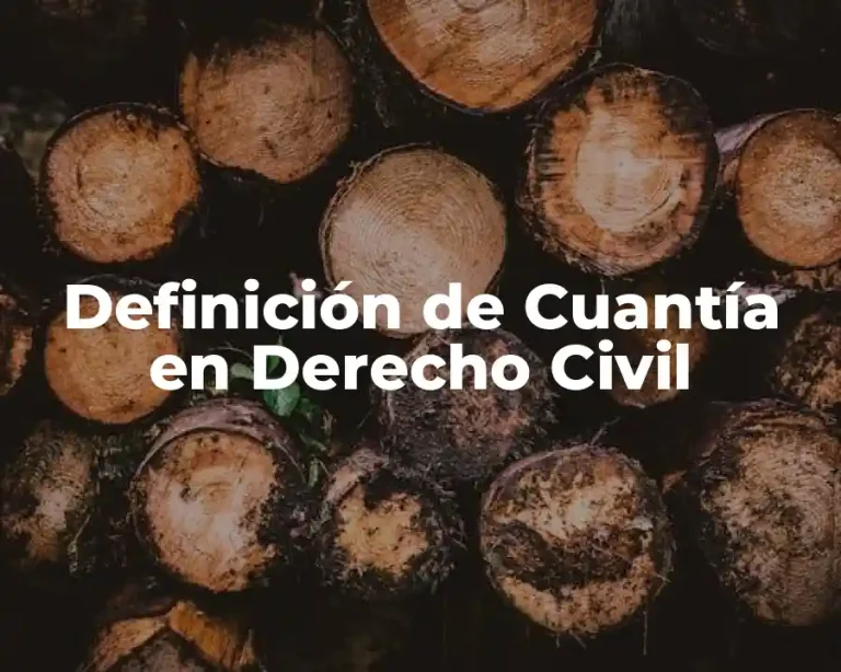 Definición de Cuantía en Derecho Civil
